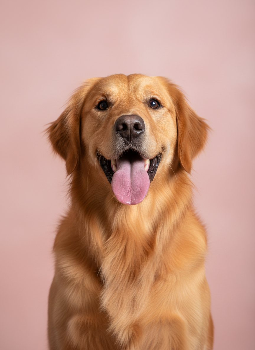 Happy golden retriever